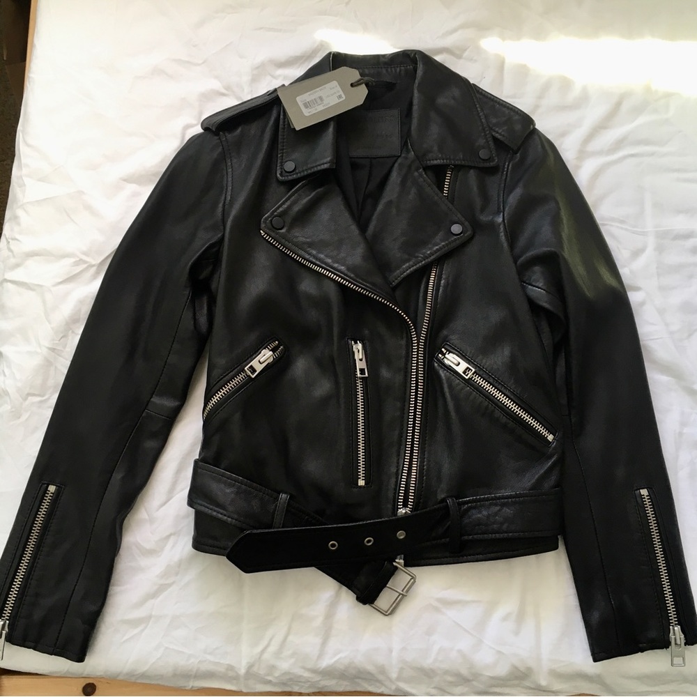 Allsaints Balfern leather Biker jacket US 4/ UK 8